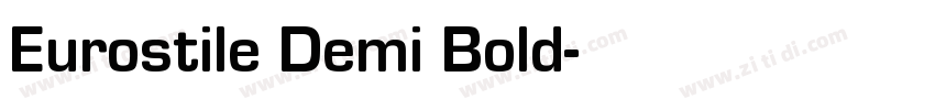 Eurostile Demi Bold字体转换